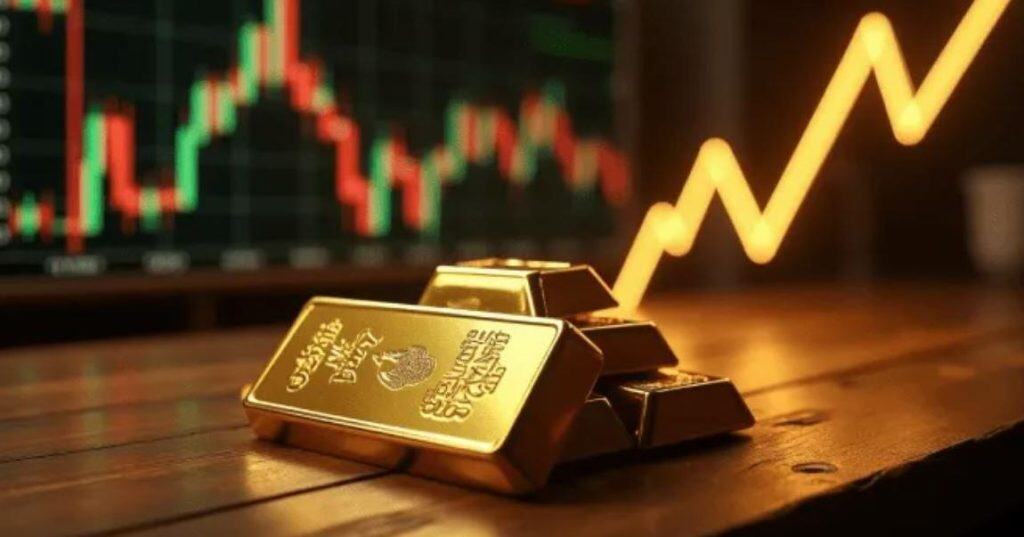 ارتفاع أسعار الذهب مع تراجع النفط وترقب بيانات أمريكية